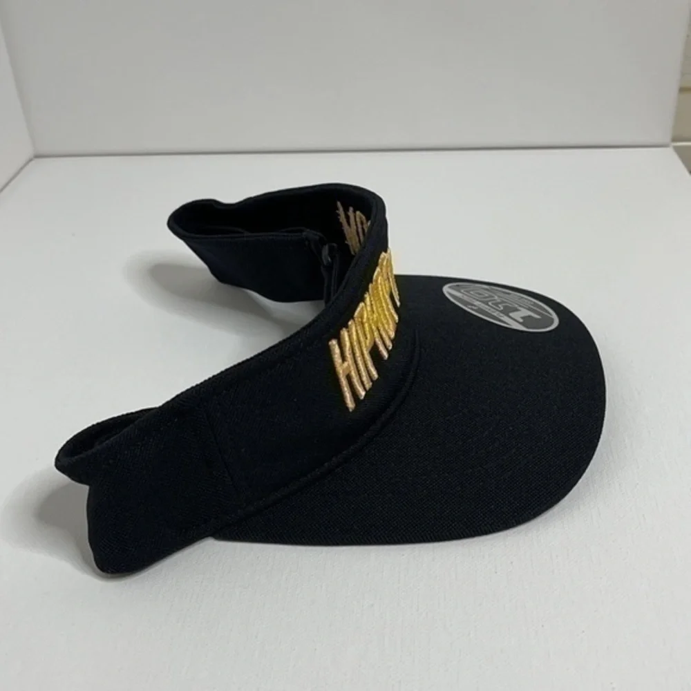 FLEXFIT BLACK/GOLD HIPHOP21 VELCRO VISER CAP❗️